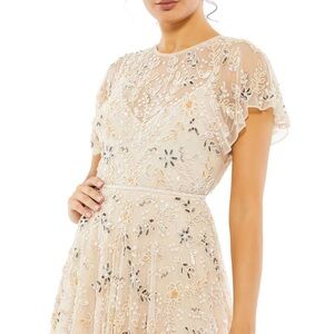 NWT Mac Duggal Serena Embellished Sequined Dress Size 6